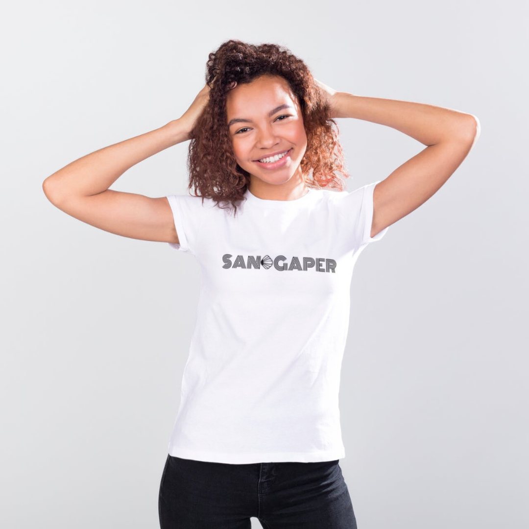 College Crewneck Sandgaper Two White/Black Bio-Shirt
