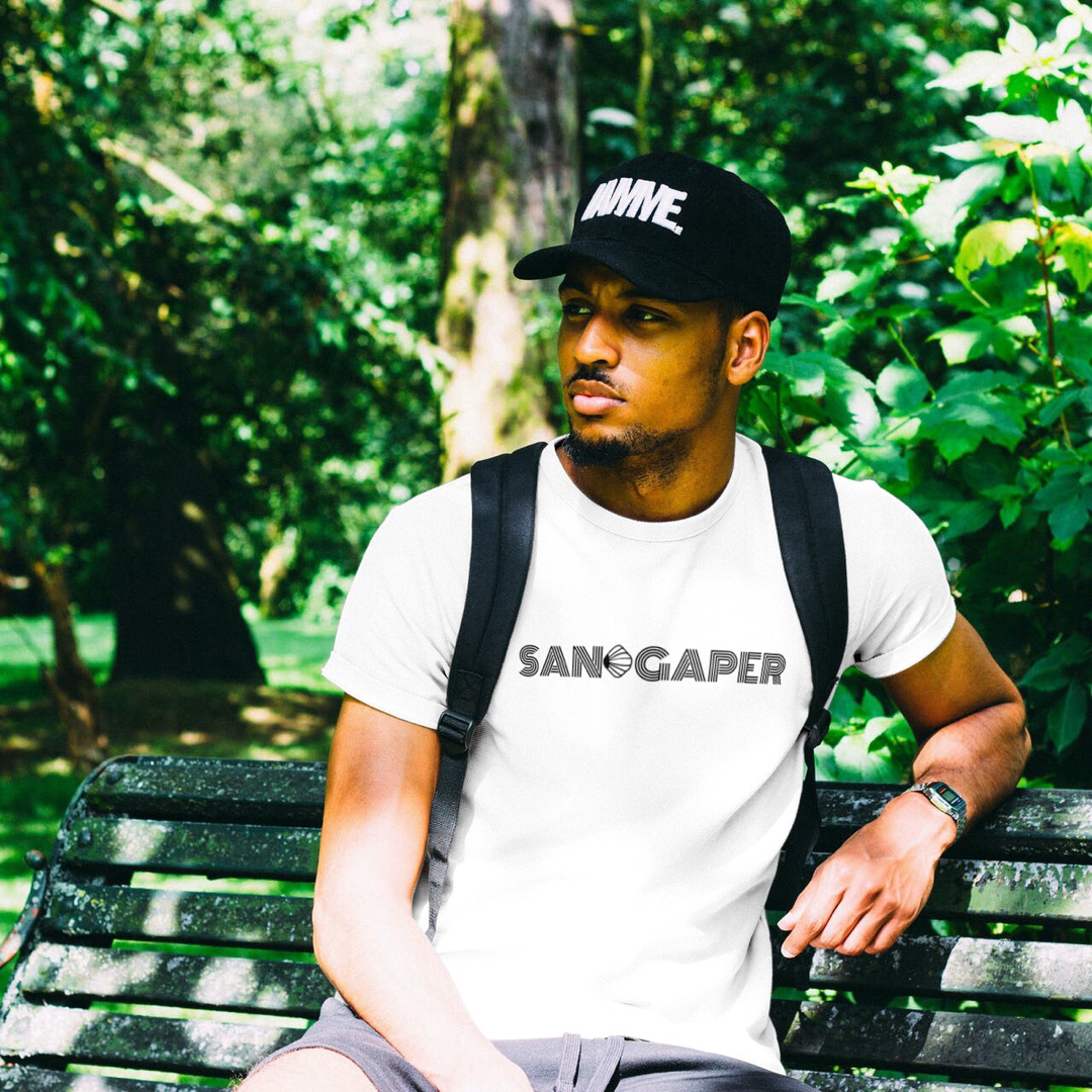 College Crewneck Sandgaper Two White/Black Bio-Shirt