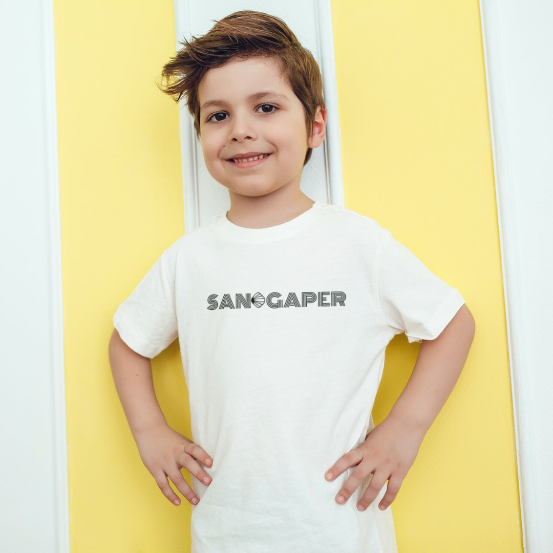 College Crewneck Sandgaper Two White/Black Bio-Shirt