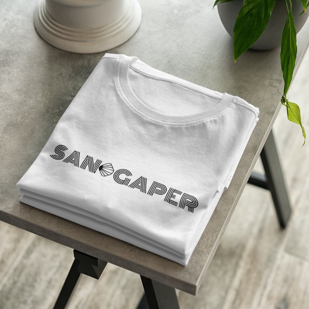 College Crewneck Sandgaper Two White/Black Bio-Shirt