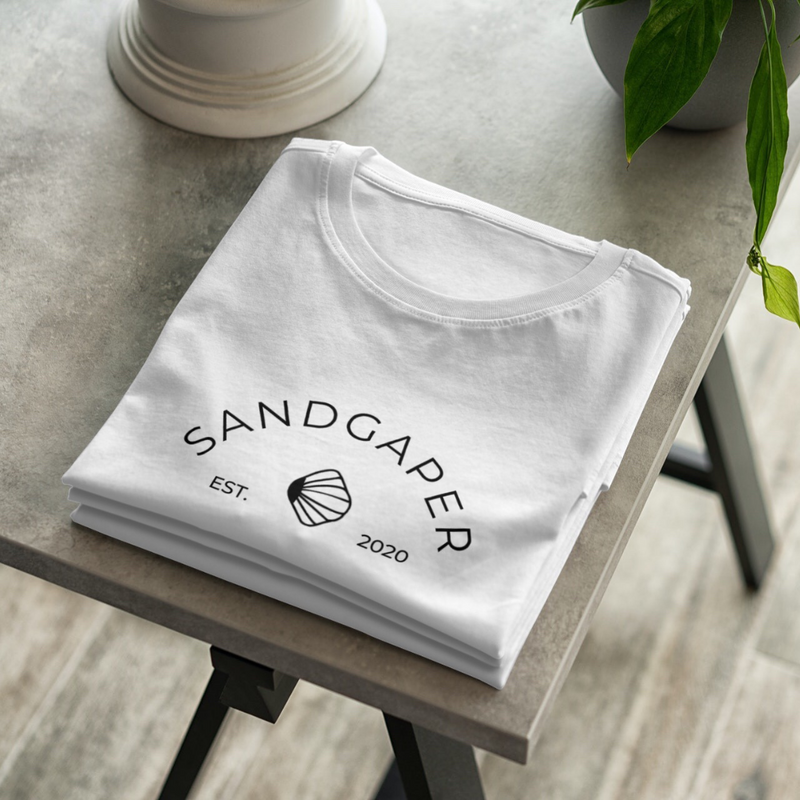 Baltic Crewneck Sandgaper EST. 2020 White/Black Bio-Shirt