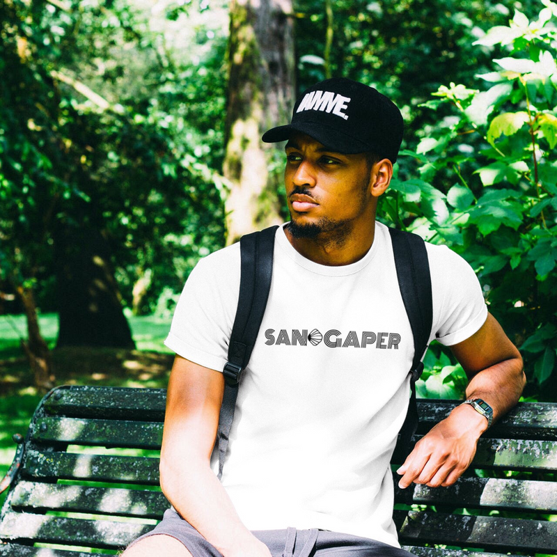 College Crewneck Sandgaper Two  White/Black Bio-Shirt