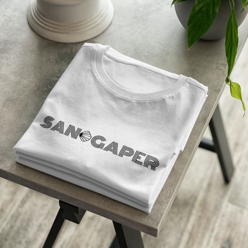 College Crewneck Sandgaper Two  White/Black Bio-Shirt