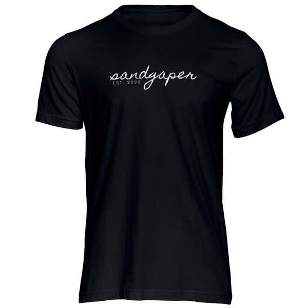 College Crewneck Sandgaper EST. 2020 White/Black Bio-Shirt