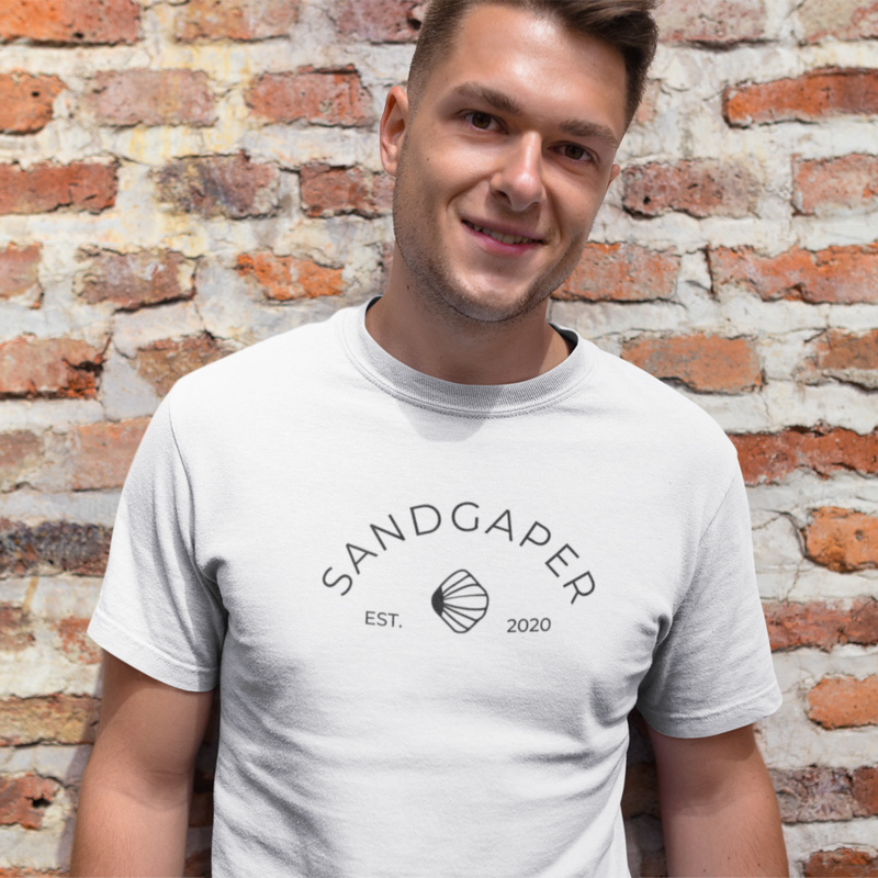 Baltic Crewneck Sandgaper EST. 2020 White/Black Bio-Shirt