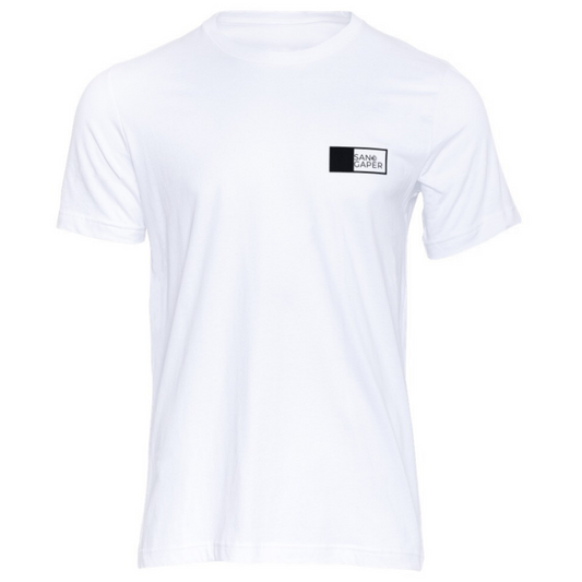 COLLEGE CREWNECK "SGC" WHITE/BLACK BIO-SHIRT